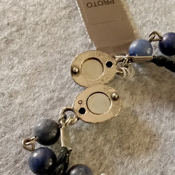 J. Jill Blue and Silver Beaded Charm Bracelet - Picture 9 of 11